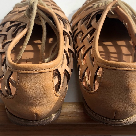 Coconuts by Matisse Gimlet Woven Oxfords shoes lace up beige boho Size 6.5M - Picture 5 of 10
